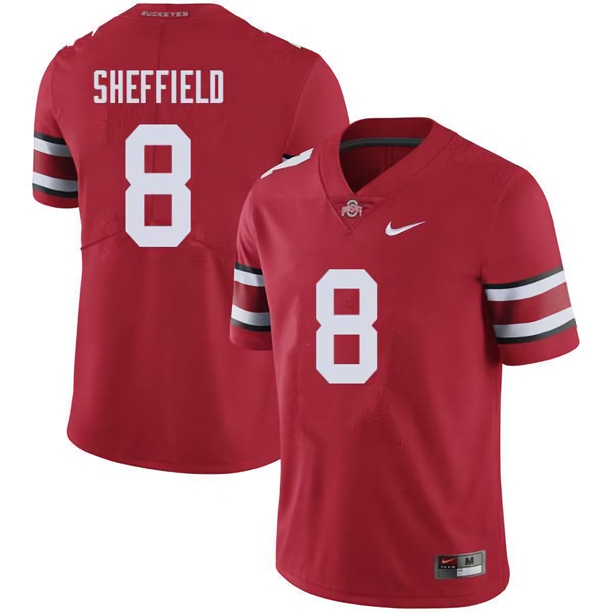 Kendall Sheffield Ohio State Buckeyes Men's NCAA #8 Nike Red College Stitched Football Jersey QLZ7056IC